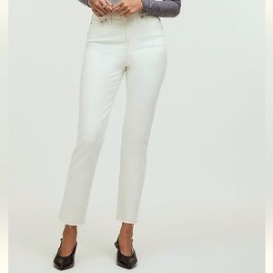 Madewell Perfect Vintage Crop Jeans in Tile White